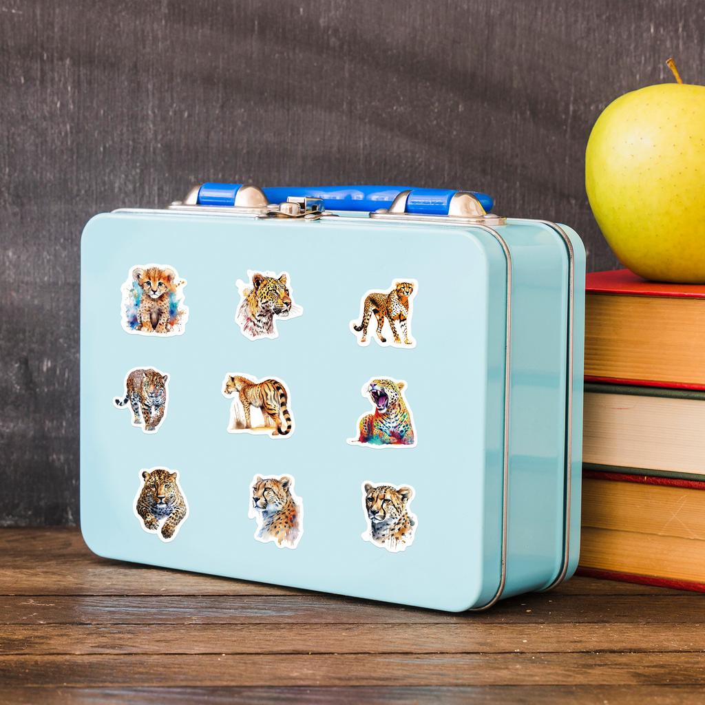 50 African Leopard Graffiti Stickers Car Skateboard Suitcase Decoration Stickers Waterproof Creative Children's Stationery Stickers