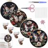 1 Set Colorful Floral and Butterfly DIY Embroidery Material Kit, Including Tools and Stitch Tutorials, Suitable for Beginners, Fabric Material Kit