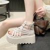 Fashion 2025 Designers Women Summer Sandals Open Toe 8CM Platform Wedge Sneakers Women Casual Shoes Beach Sandálias Das Mulheres