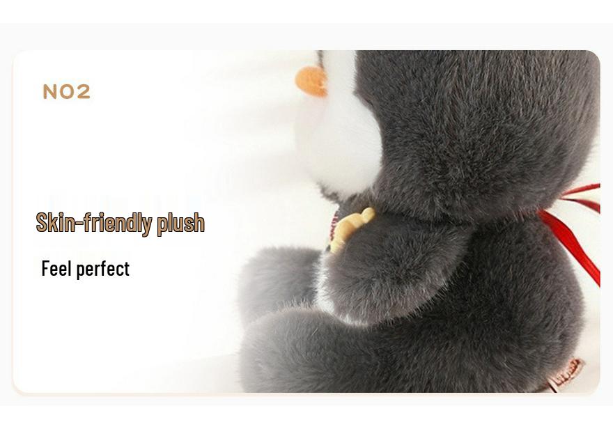 Navy Penguin Doll Keychain: Cute Heart Backpack Charm for Women