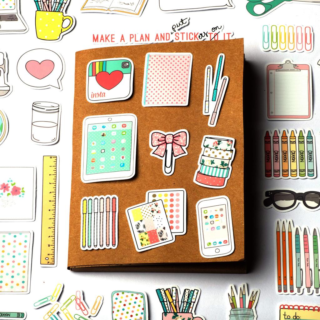 Navy Peony Retro Schedule Sticker Set Waterproof Stickers for Calendar Lists Cute Small Stickers for Journals and Notebooks Craft Stickers for