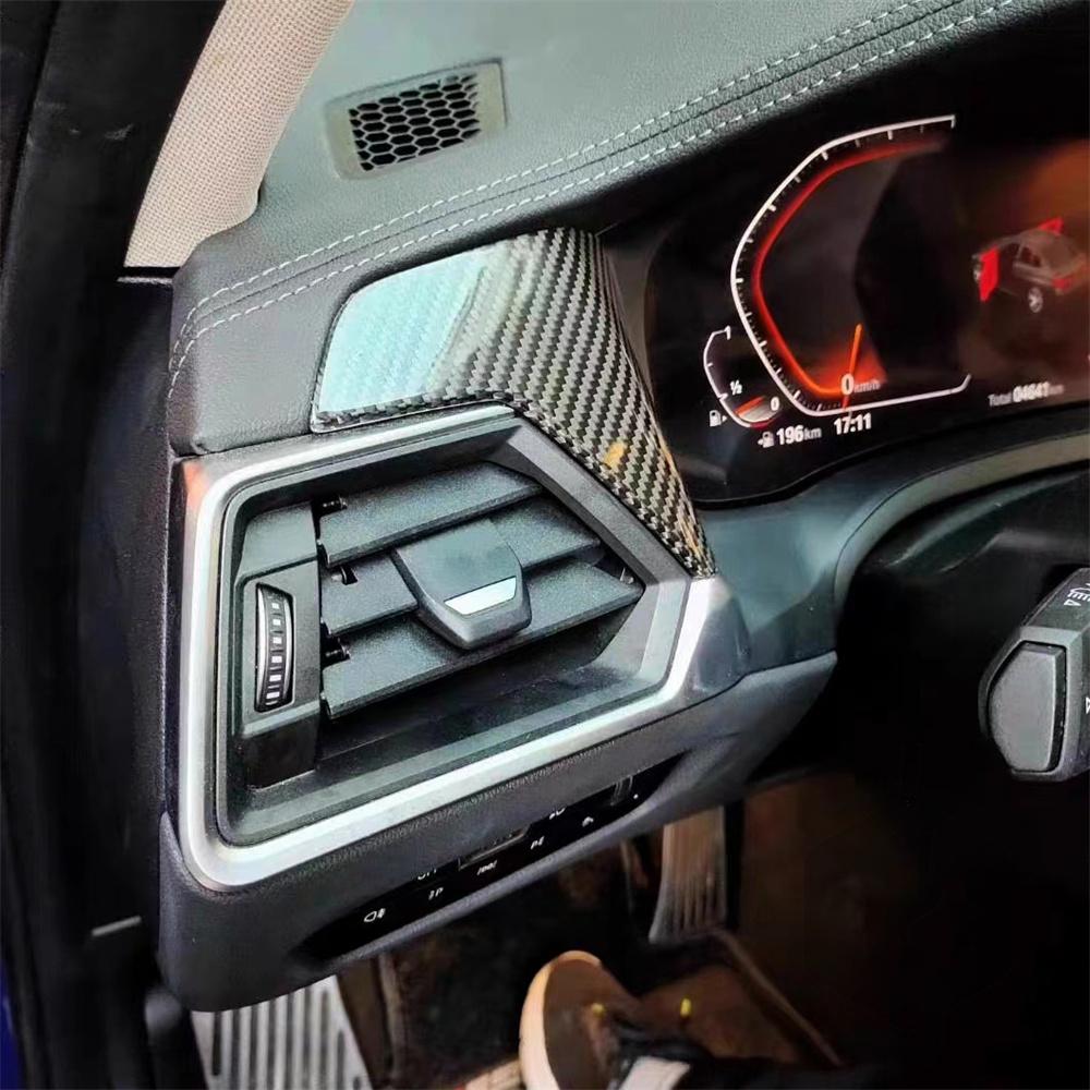 Carbon Fiber Dashboard Side AC Air Vent Cover Trim For BMW M3 M4 G80 G82 G83 21+