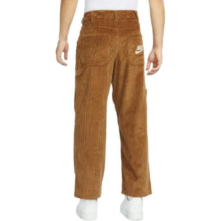 Nike Casual Pants Men's Brown Thickened Straight Fit Pants HF0354-281