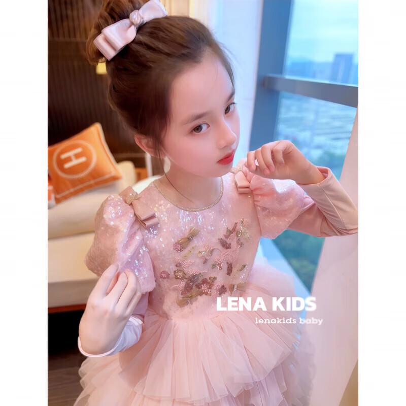 LENAKIDS Girls  Sequin Embroidered Princess Gown 165 S (Weight   100 jin)