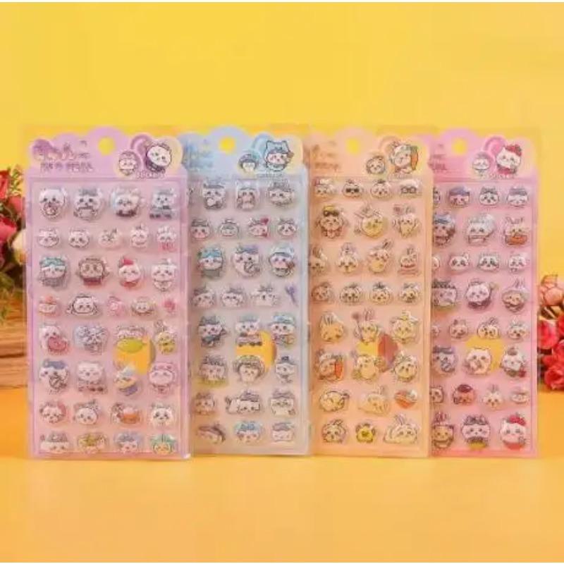 JiyakawaCute Cartoon Giey Kawa Stickers 3D Relief Stickers Cute And Charming Bubble Stickers Hand Account Decoration Notebook Stickers