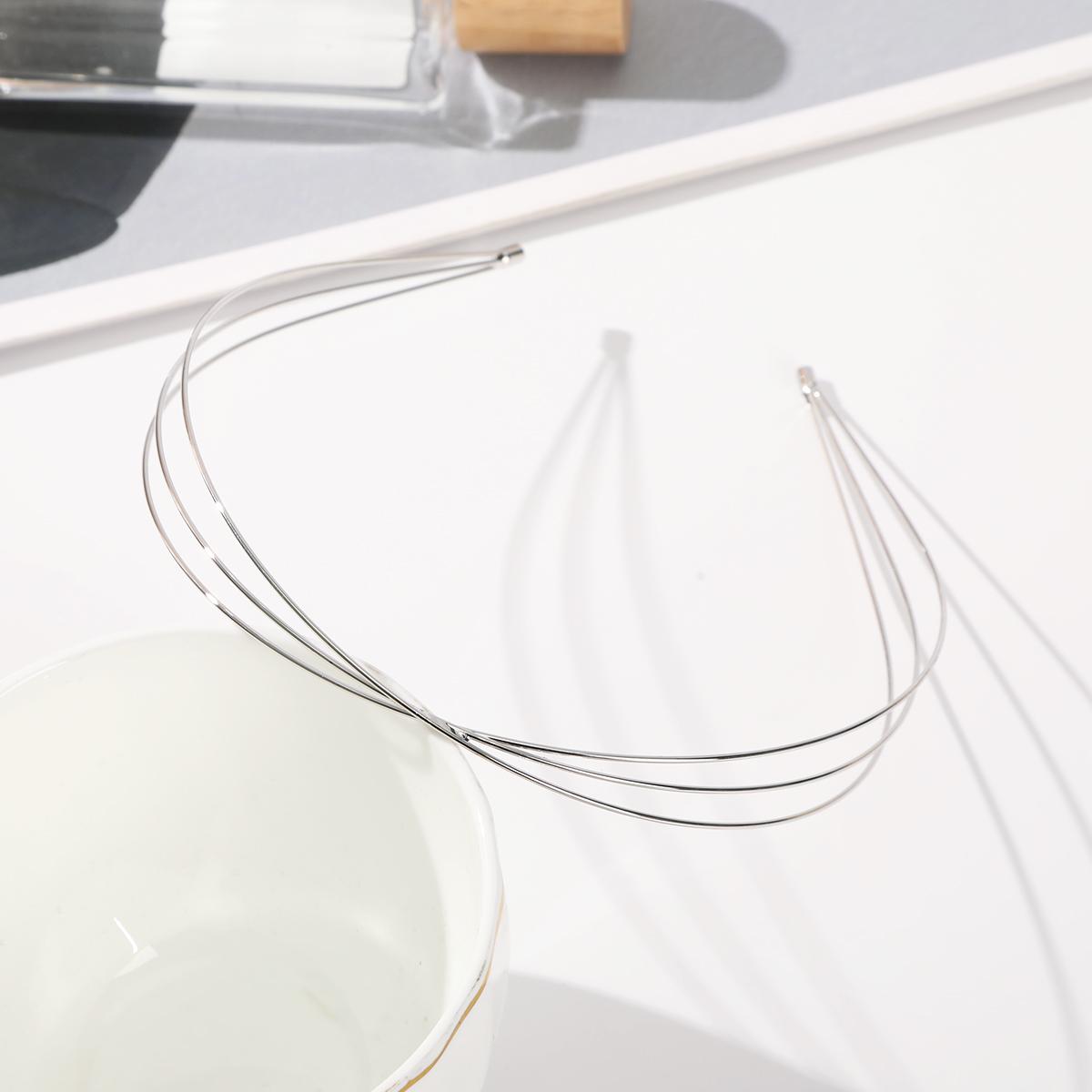 

Тройной глянцевый ободок Золотистый серебристый ободки Женщины Вечеринка Мода Аксессуары для волос Головной убор Девушки Дамы Обручи для волос Безель