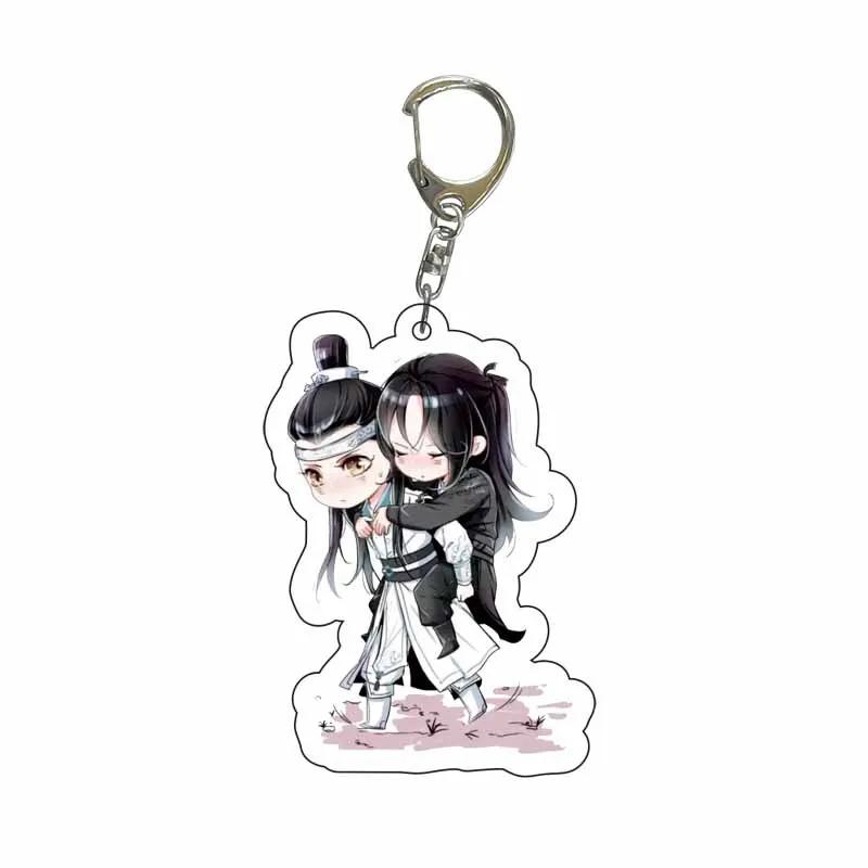 Creative Anime Tian Guan Ci Fu Acrylic Keychain Xie Lian Hua Cheng Figures Key Chains Mo Dao Zu Shi Pendant Decoration Fans
