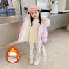 Girls Winter Jacket Cute Wings Coats For Girls Warm Hooded Parka Snowsuit Windproof New Children's Clothing