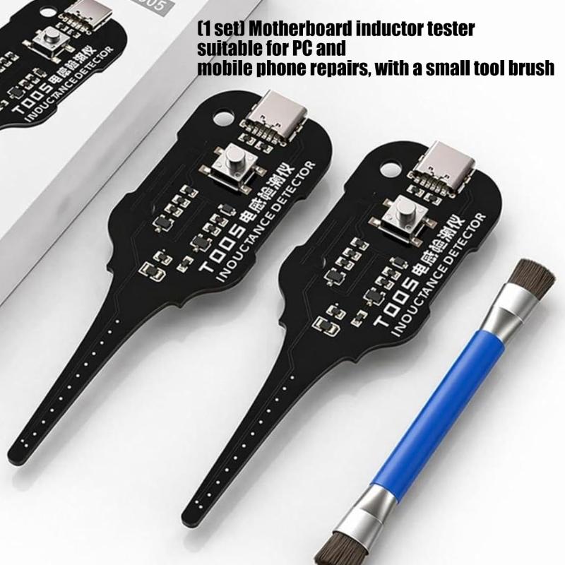 High Accuracy Handheld Motherboard Inductance Tester For Computer PC And Phone Repair With Mini Cleaning Tool Brush