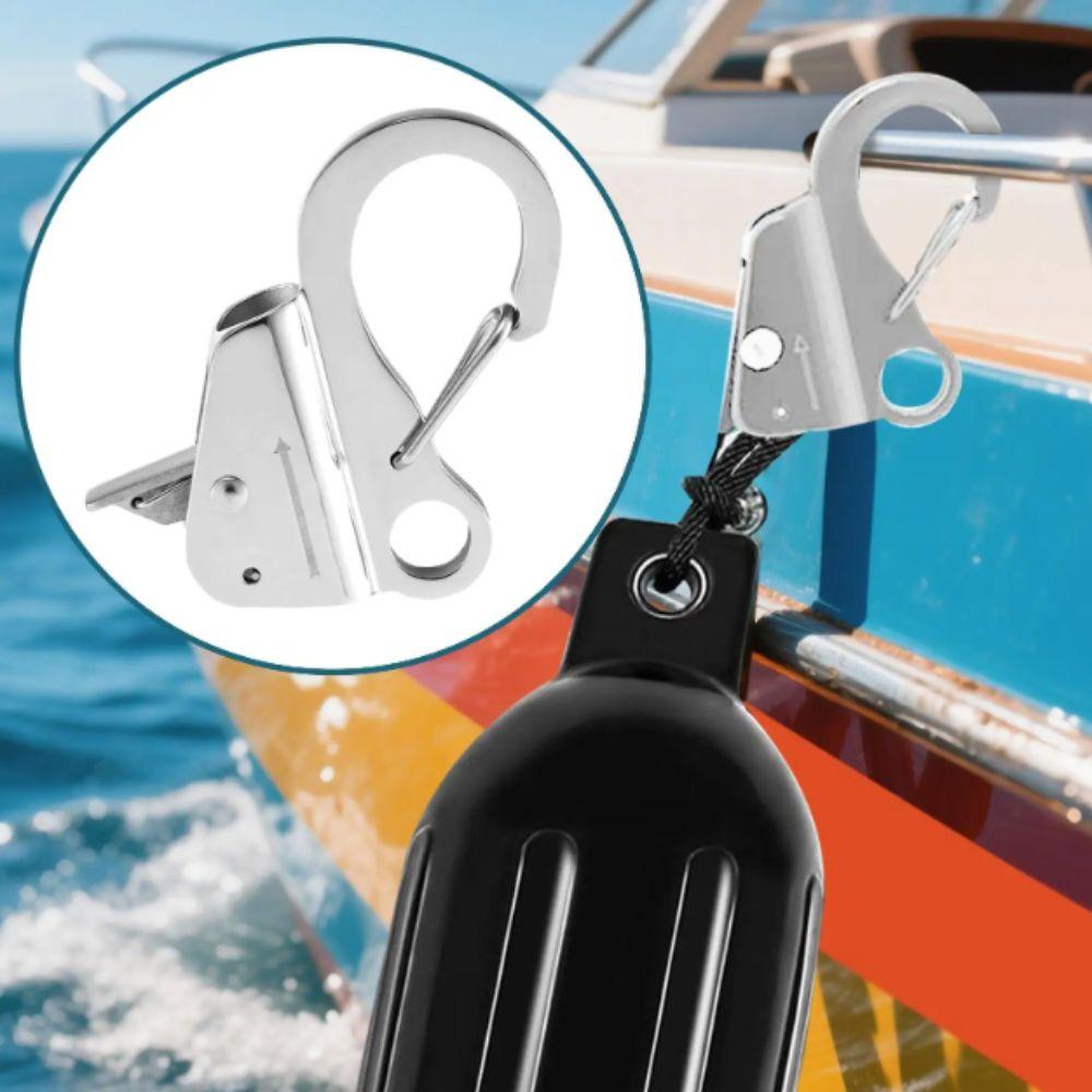 304 Stainless Steel Boat Fenders Clip Quick Threading Fender Spring Hooks Marine Applications