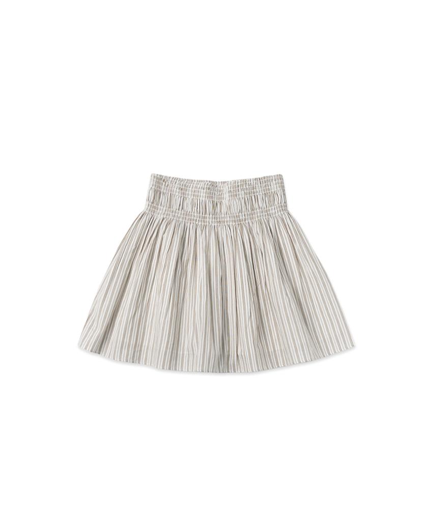 Without Summer Striped Flare Skirt_Ivory