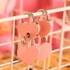 Precioso Candado Rosa Estilo Antiguo Forma de Corazón Candado Vintage Rosa Romántico Encantador Diario Candados Llave con Llave Nuevo