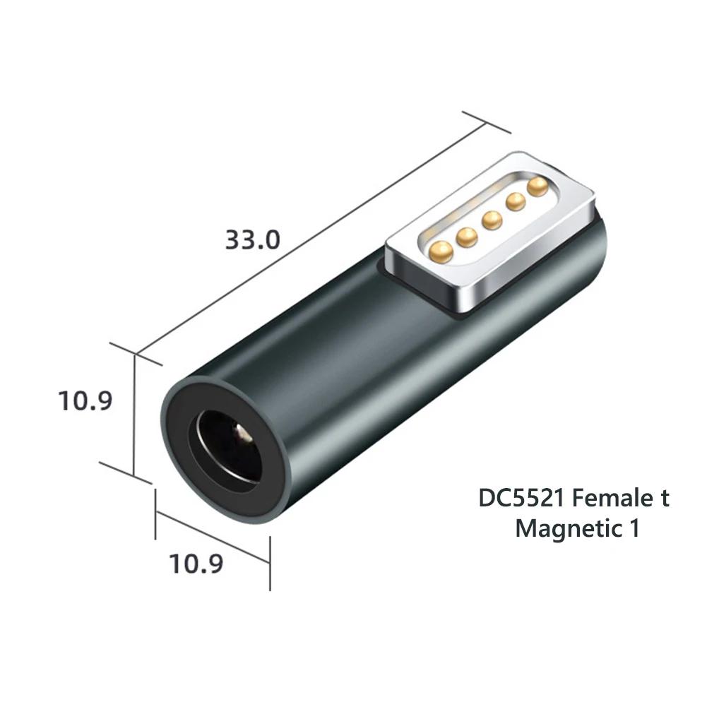 Type-C Female to Magnetic USB PD Fast Charging Adapter Connector Female to Magsafe 3 2 1 for Macbook Air/Pro Charging Adapter