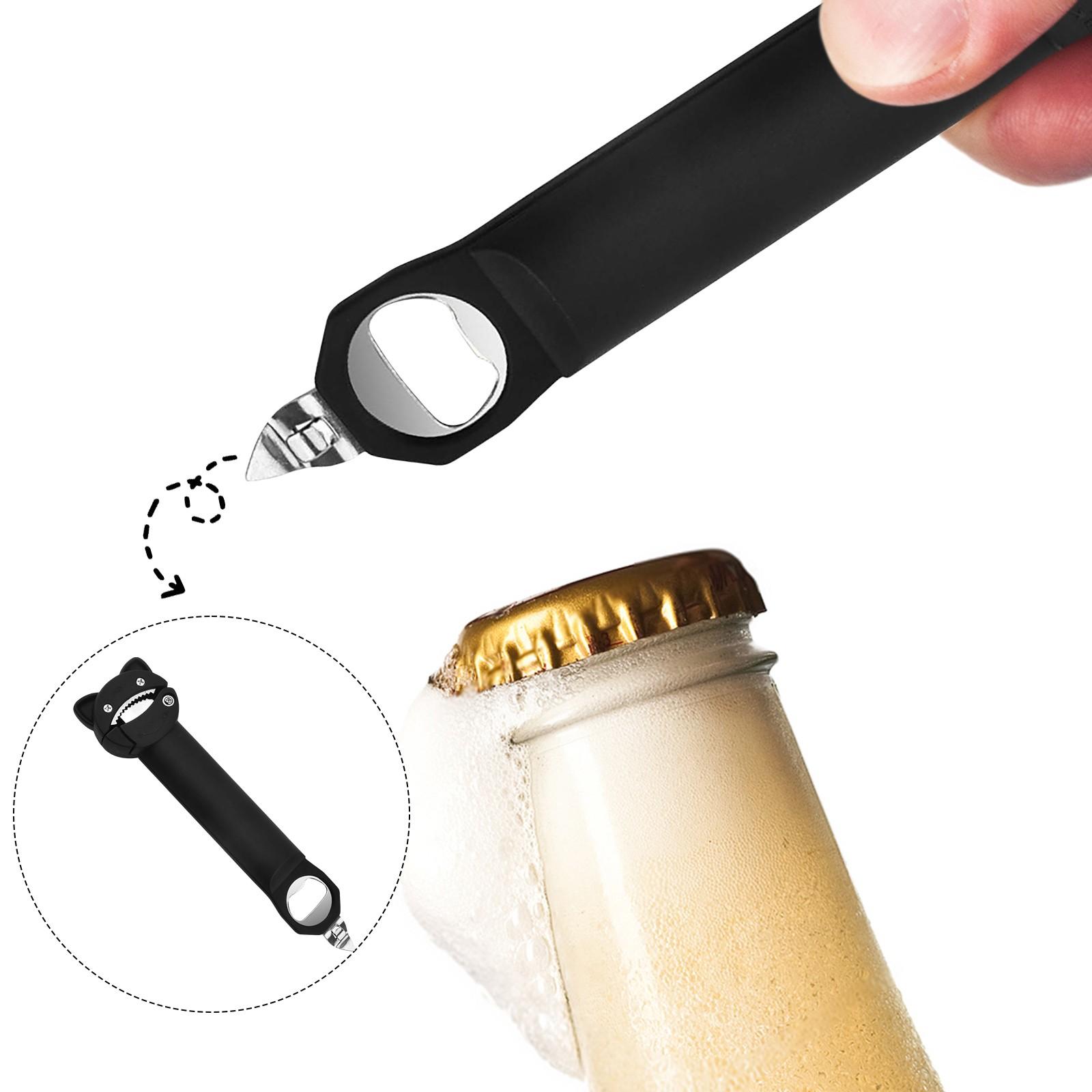 

Многофункциональная выдвижная открывалка для бутылок, горизонтальная открывалка для бутылок, открывалка для пивных бутылок, открывалка с винтовой крышкой One Size чёрный