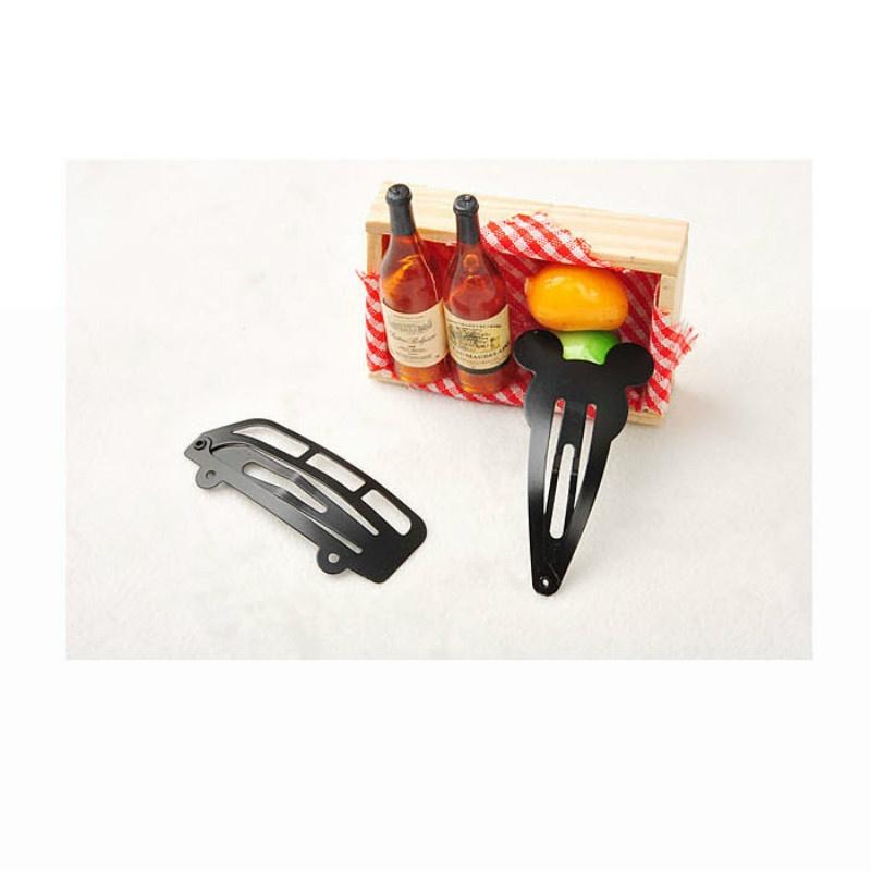 10pcs/set Fashion Women Hair Accessories Solid Black Hairpin Matte Barrette Cartoon Animal Hairgrip