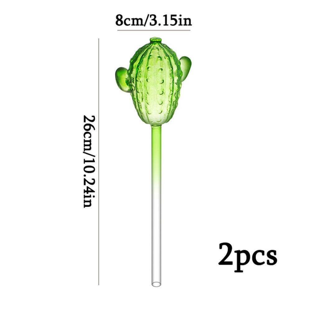 2pcs Self Watering Globes Cactus Shape Glass Plant Watering Globes Self Watering Planter Insert Cacti Plant Watering Devices Automatic Plant 2pcs