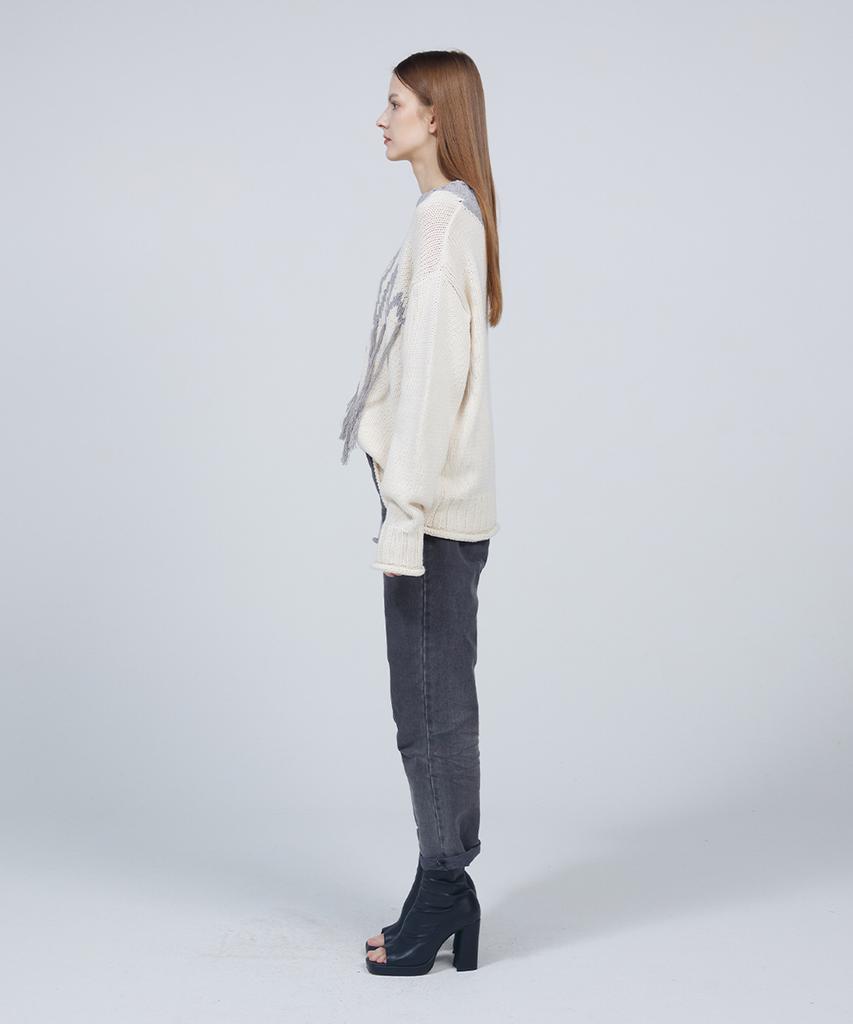 Meuameu [Essential] Signature Logo Oblique Knit