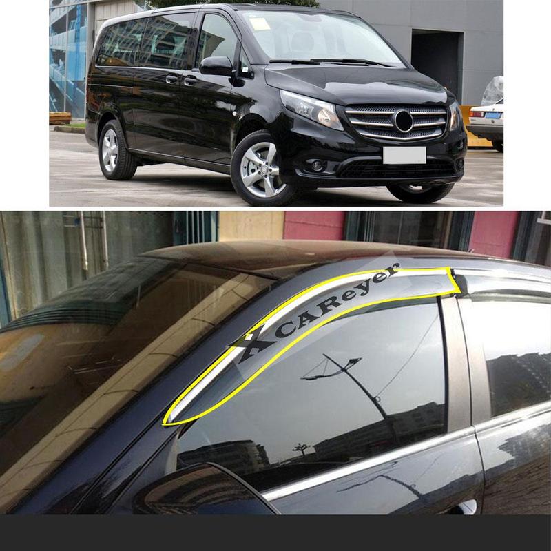 For Mercedes Benz Vito W447 2010 2011 2012 2013-2015 2016- Car Sticker Plastic Window Glass Wind Visor Rain/Sun Guard Vent