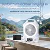 Rechargeable Silent LED Fan with Solar Light for Camping, Desktop, and Outdoors