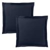 Taie d'oreiller "Prémium" toutes dimensions - Prémium Bleu Nuit - 63 x 63 cm volant plat piqué