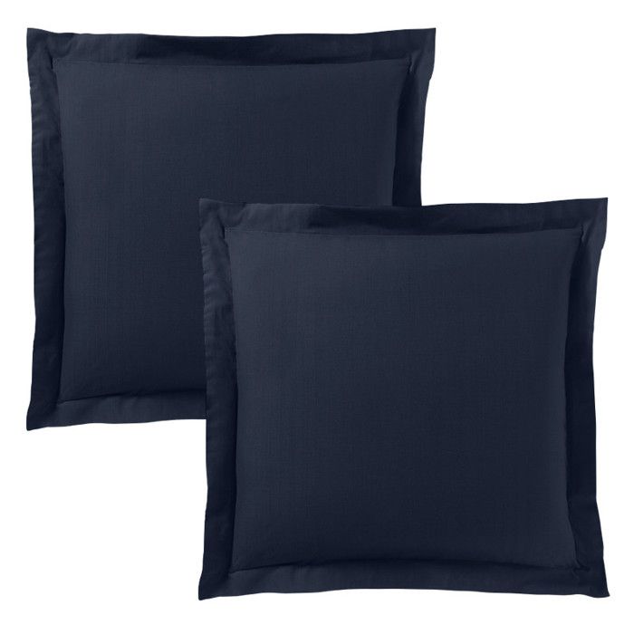 Taie d'oreiller "Prémium" toutes dimensions - Prémium Bleu Nuit - 63 x 63 cm volant plat piqué