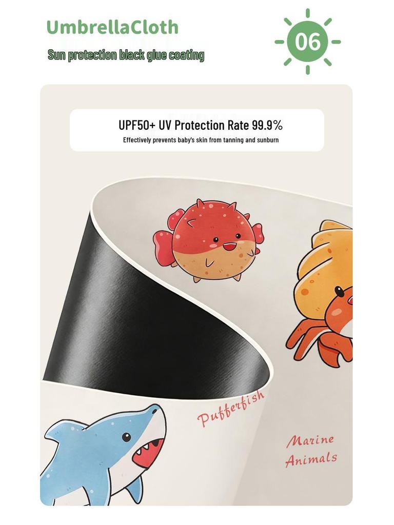 Automatic Cartoon Kids' Umbrella: Sun Protection, Windproof, Anti-lost, One-button Open/Close, Safety Anti-pinch