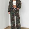 Outdoor Camouflage Herbst Und Winter Neue Europäische Und Amerikanische Damenbekleidung Retro Druck Anzug Damen