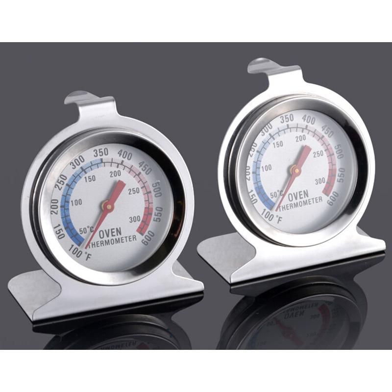 Stainless Steel Oven Thermometer Temperature Gauge Home Kitchen Food Meat Case