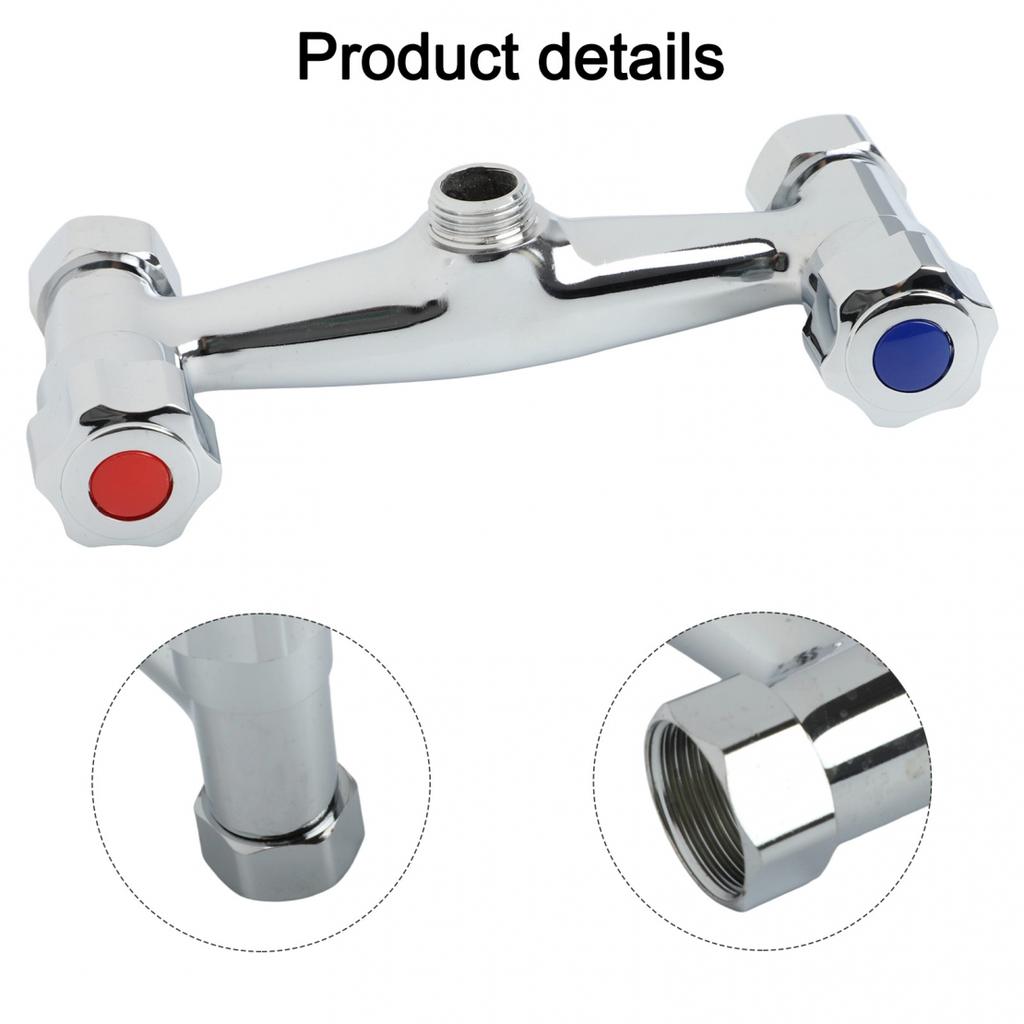 Wall Mounted Shower Mixer with Elegant Chrome Finish and Dual Controls