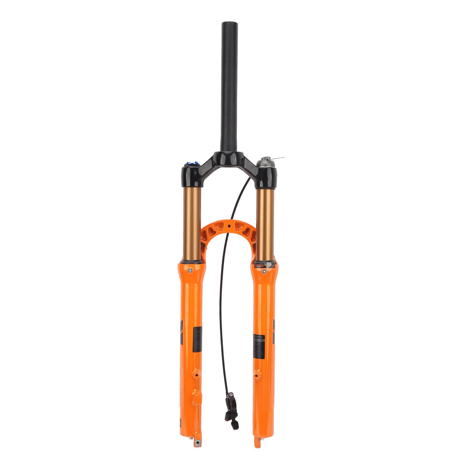 27.5in Bike Suspension Front Fork Mountain Bike Front Forks Bicycle Shock Absorber Front Fork Remote Lockout Orange