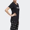 Adidas T Shirts Women's Black Crew Neck Moderate Straight Fit FM6154