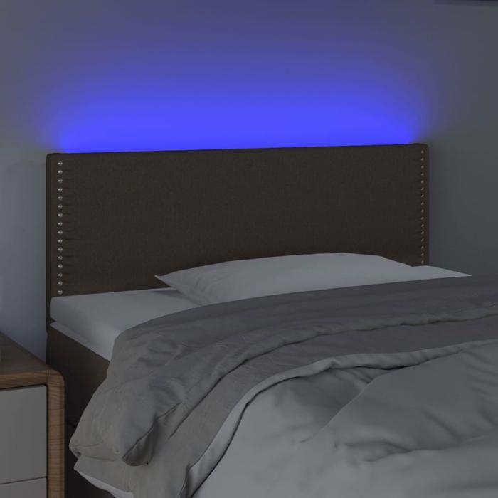 VidaXL LED Headboard Bedroom Furniture Single Bed Accessory Headboard Interior Taupe 3121458
