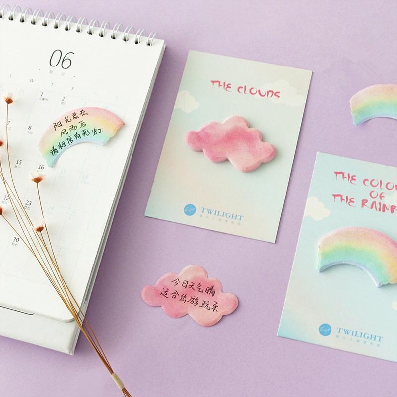 2pcs Cloud Sticky Notes Memo Pad Bookmark Index Flag Sticker Planner Decoration