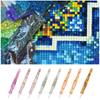 Resin 5D DIY Diamond Drill Pen with Replacement Pen Heads 5D DIY Diamond Painting Pick Up Pen Set Rhinestone Craft Tool