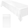 Satins Banquet Tablecloth 57 X 71 Inch Rectangular Draped Table Cover with Smooth Silky Fabric for Wedding Reception Decors