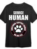 Funny Graphic T-Shirt - Emotional Support Human Desi T-Shirt Black Short Sleeve
