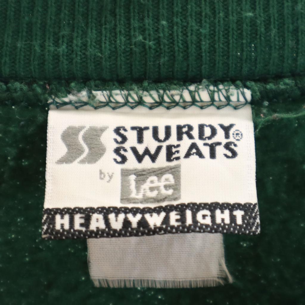 Lee 90s Old Long Sleeve Sweat Trainer Green STURDY SWEATS Fleece-lined Men's Used