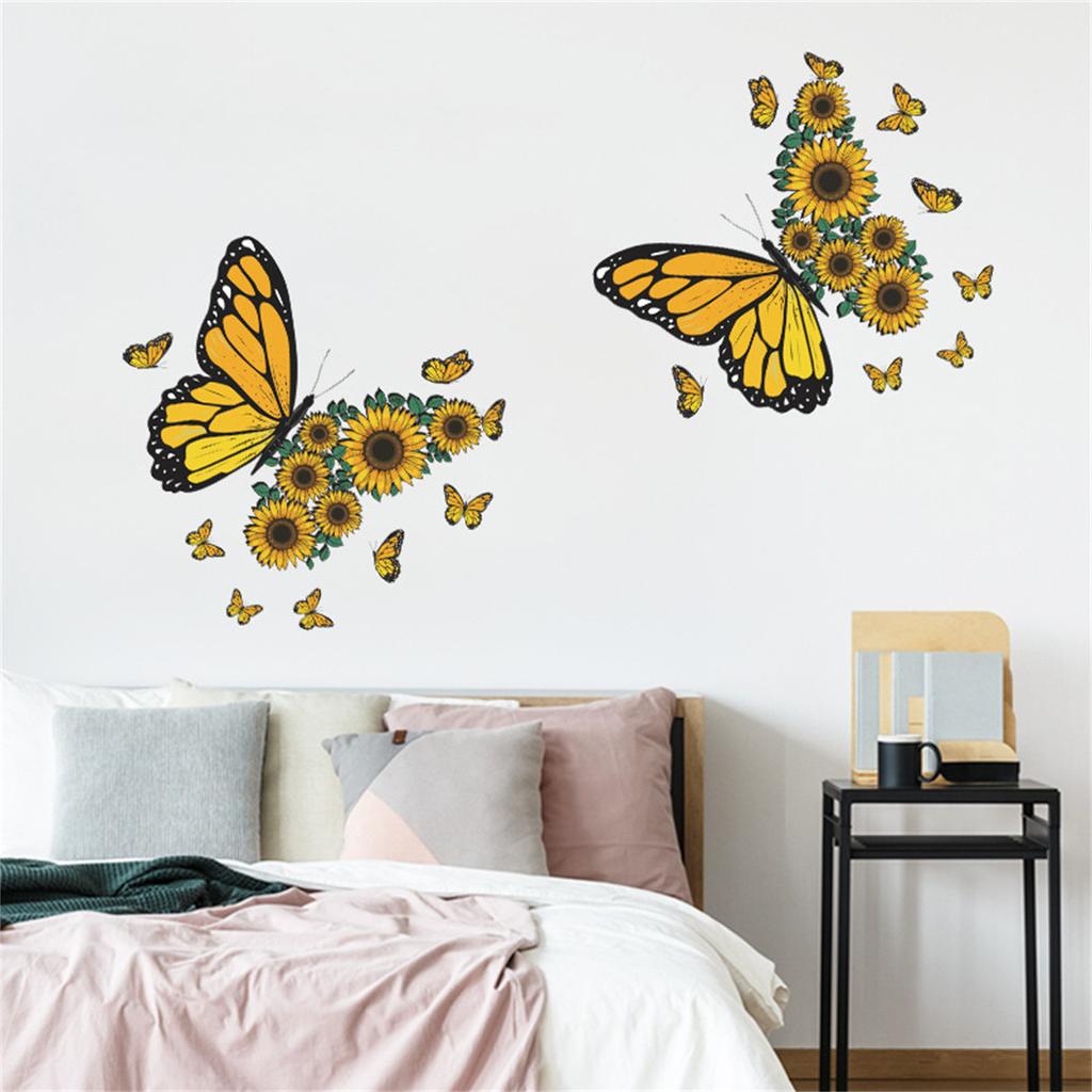 Butterfly Sunflower Spell Home Wall Decoration Wall Sticker