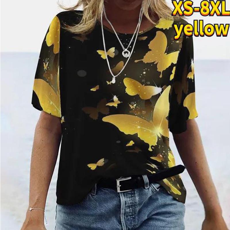 Модная женская темно-фиолетовая футболка с бабочкой — фото 12