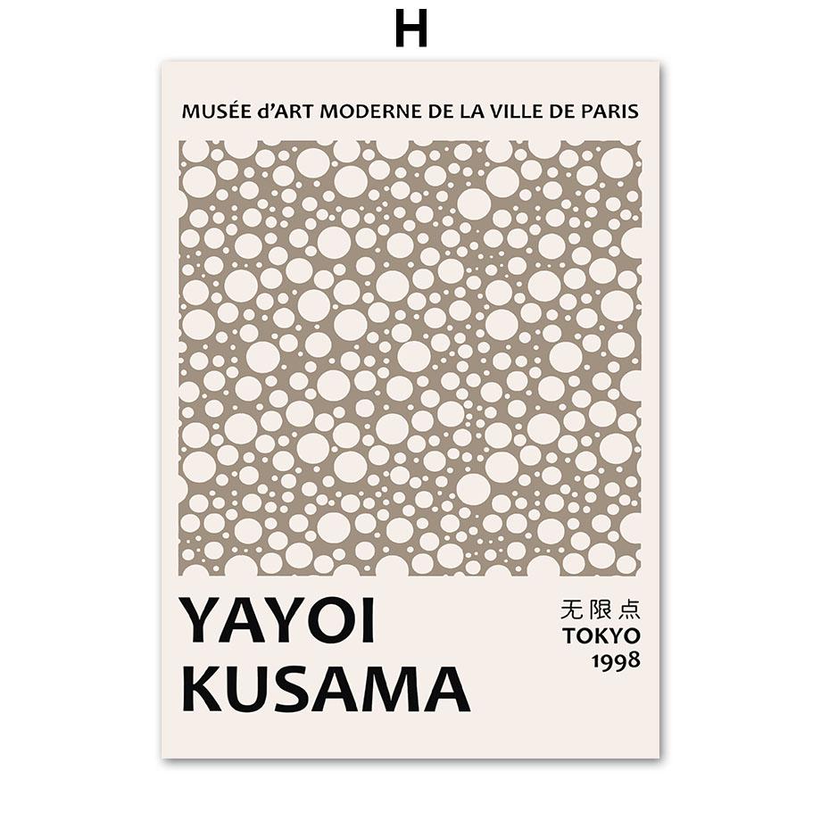 

Бежевый, черный Баухауз Матисс Яёи Кусама круг настенная живопись холст картины постеры и принты настенные панно для декора гостиной A4 21X30cm No Framed