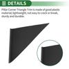 Motoforti Pillar Corner Triangle Trim View Mirror Flag Applique Panel Cover, Plastic, Black, for Toyota Camry 2007-2011, Part Number 6749106040