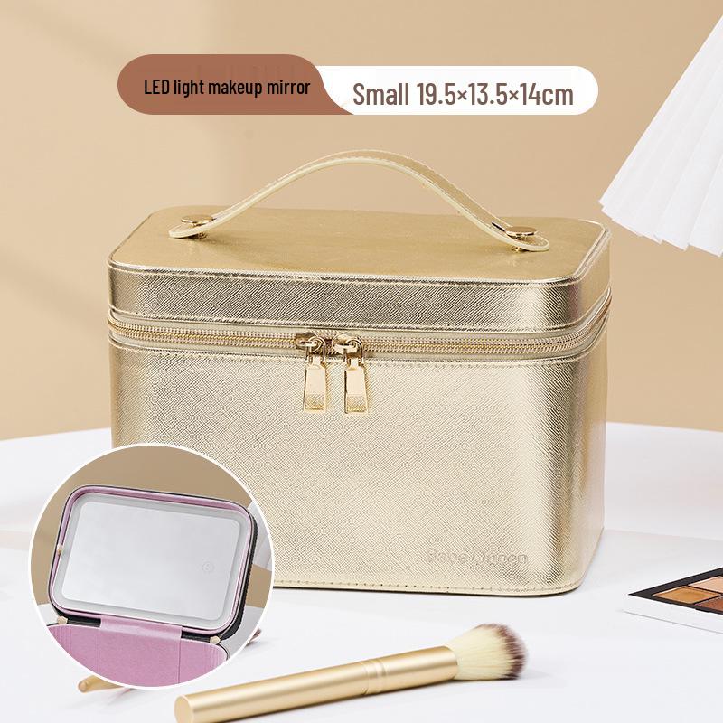 LED Make-up Tasche mit Spiegel - Großvolumige, hochwertige Tasche für Maskenbildner mit Beleuchtung