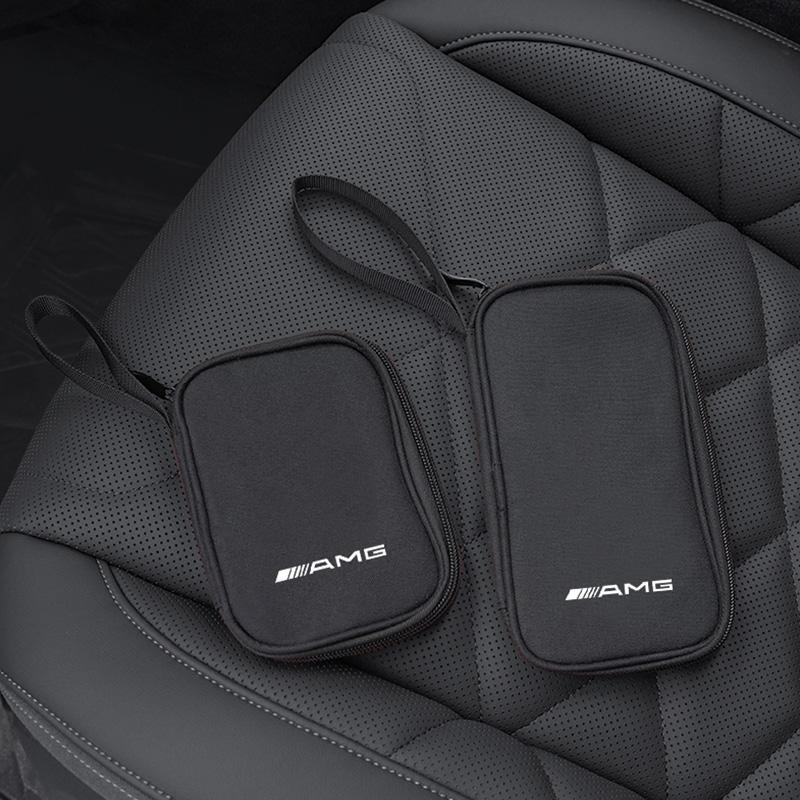 Car Key Bag ID Card Earphone Charger Storage Box Tire Valve Cap For Mercedes Benz AMG W223 W213 W206 W464 W247 W167 W166 W222