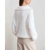 Imitation Mink Turtleneck Women's Knitwear Autumn Winter Half-Zip Sweater Drop Shoulder Knitted Pullover Top