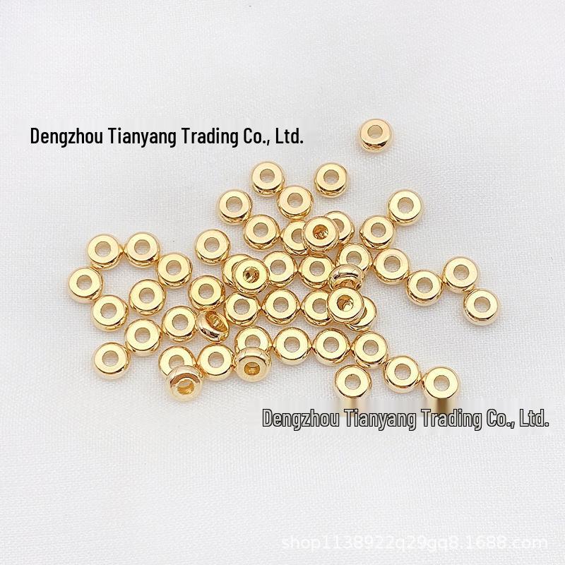 

Круглые бусины-разделители из золота 14 карат для изготовления браслетов, ожерелий своими руками. Selected 3mm
