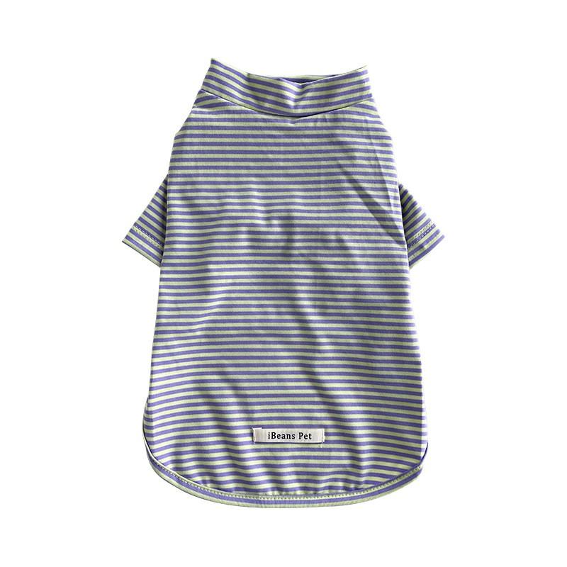 Cotton Striped Pet Sweater Small Medium Dogs Warm V-Neck Pullover French Bulldog Corgi