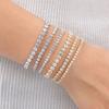 Damen Luxus Kristall Zirkonia Armbänder 2,6mm/3mm/4mm Breite Mode Tennis Kette Armband Klassischer Handgelenk Schmuck Geschenk