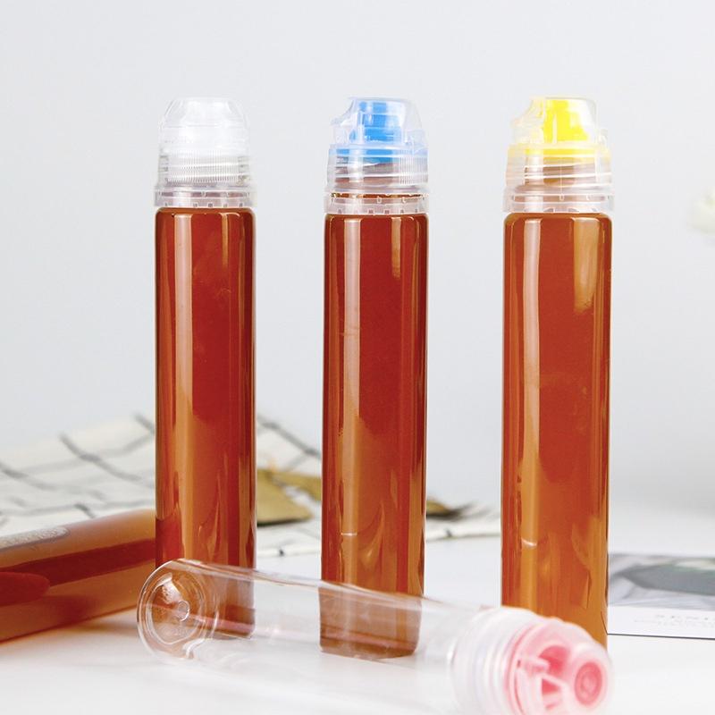 1pc Disposable Portable Portioning Bottle Portable Flip-Top Squeeze Bottle Travel Honey Portioning Bottle Kitchen Accessories