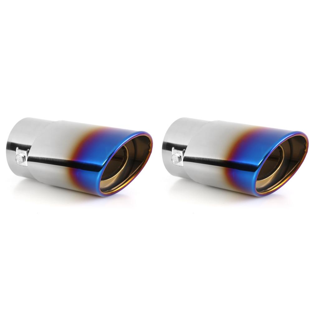 63mm Auto Exhaust Pipe Tip Car Auto Muffler Universal Stainless Steel Trim Tail Tube Auto Muffler Auto Styling Replacement Parts