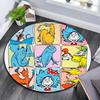 The Cat in the Hat Round Area Rug,Carpet Rug for Living Room Bedroom Sofa Playroom Decor,Non-slip Floor Mat